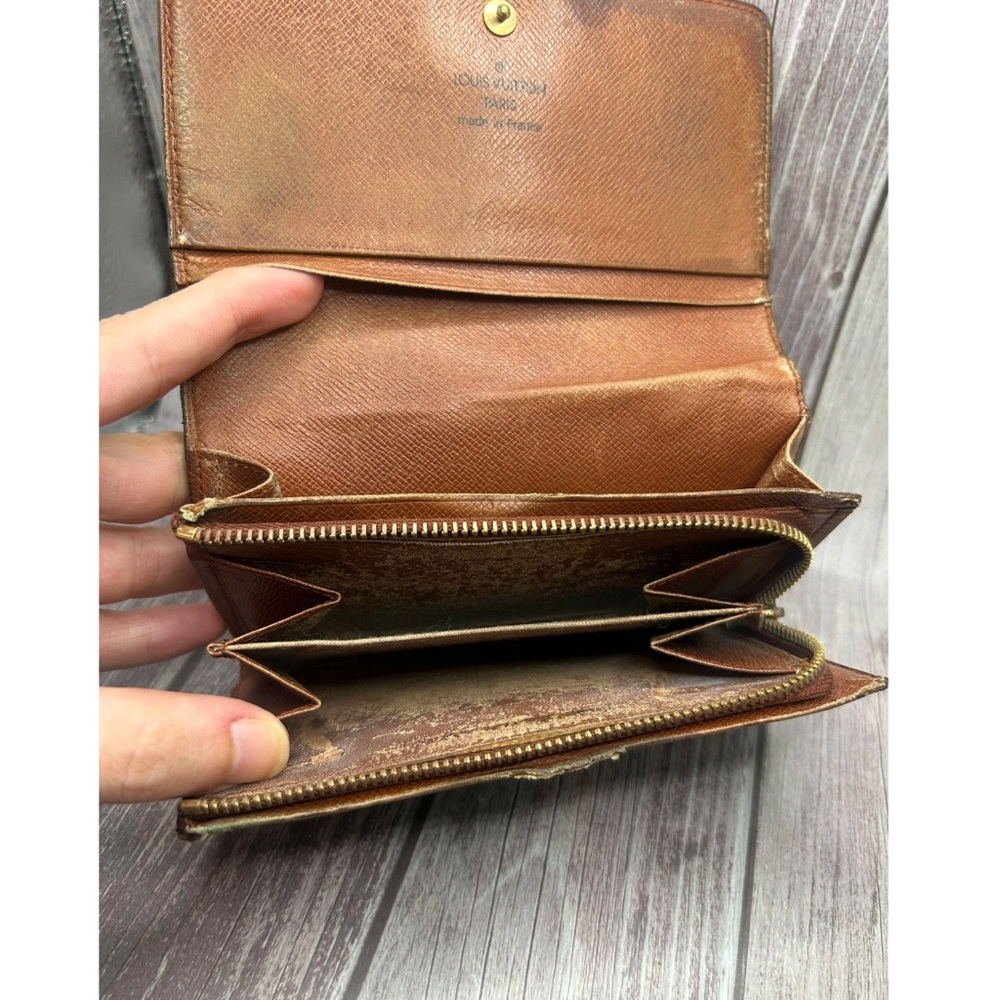LOUIS VUITTON Vintage Porte-Monnaie Tresor Wallet Monogram VTG - Picture 12 of 14